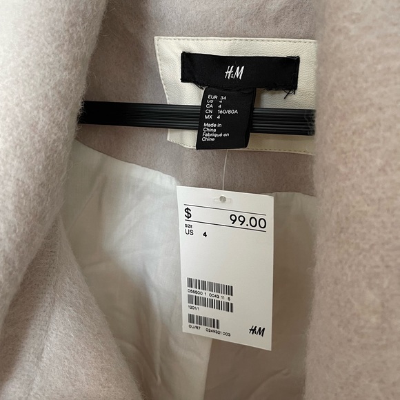 Cream leather & lavender cotton leaver jacket - Picture 3 of 13